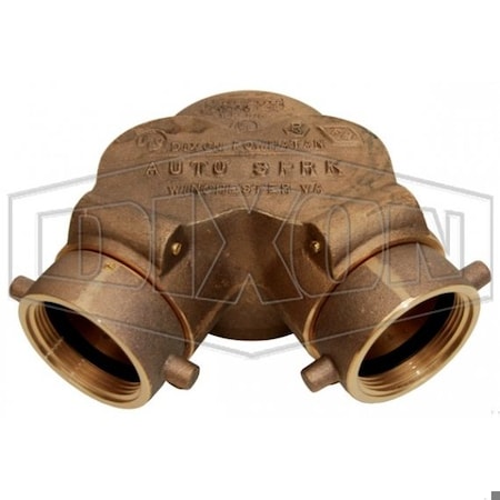 Dixon The Right Connection 21-133 Double Clapper Siamese Bottom Outlet, 2 2-1/2 x 4 in, FNST x FNPT, Cas 90DCS4025F-NB